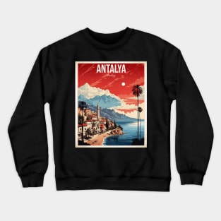 Antalya Turkey Vintage Retro Travel Tourism Crewneck Sweatshirt